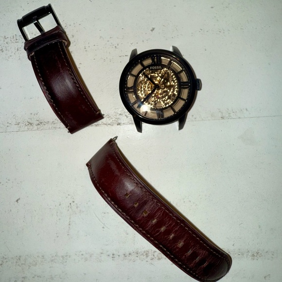 Fossil Townsman Automatic Dark Brown Leather Watch - Picture 7 of 10